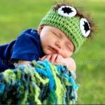 Adorable Crocheted Oscar The Grouch Hat