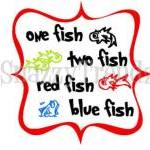 One Fish Two Fish Dr.seuss Vinyl Wall Decal