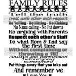 Family Rules Vinyl Decal