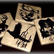 Set of 4 Wildlife Ceramic Drink Coasters