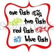 One Fish Two Fish Dr.Seuss Vinyl Wall Decal
